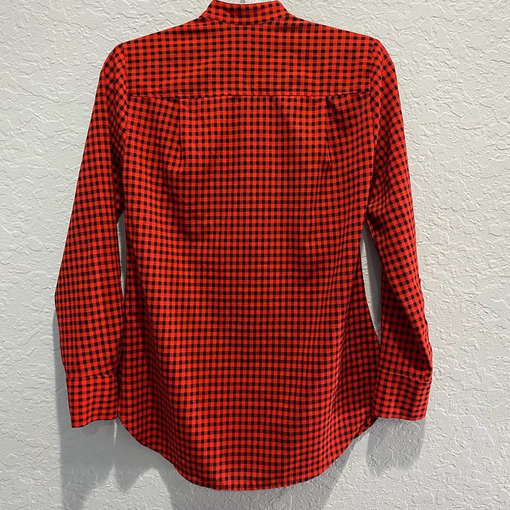 J. Crew Factory Drapey Buffalo Check Tuxedo Top X… - image 6